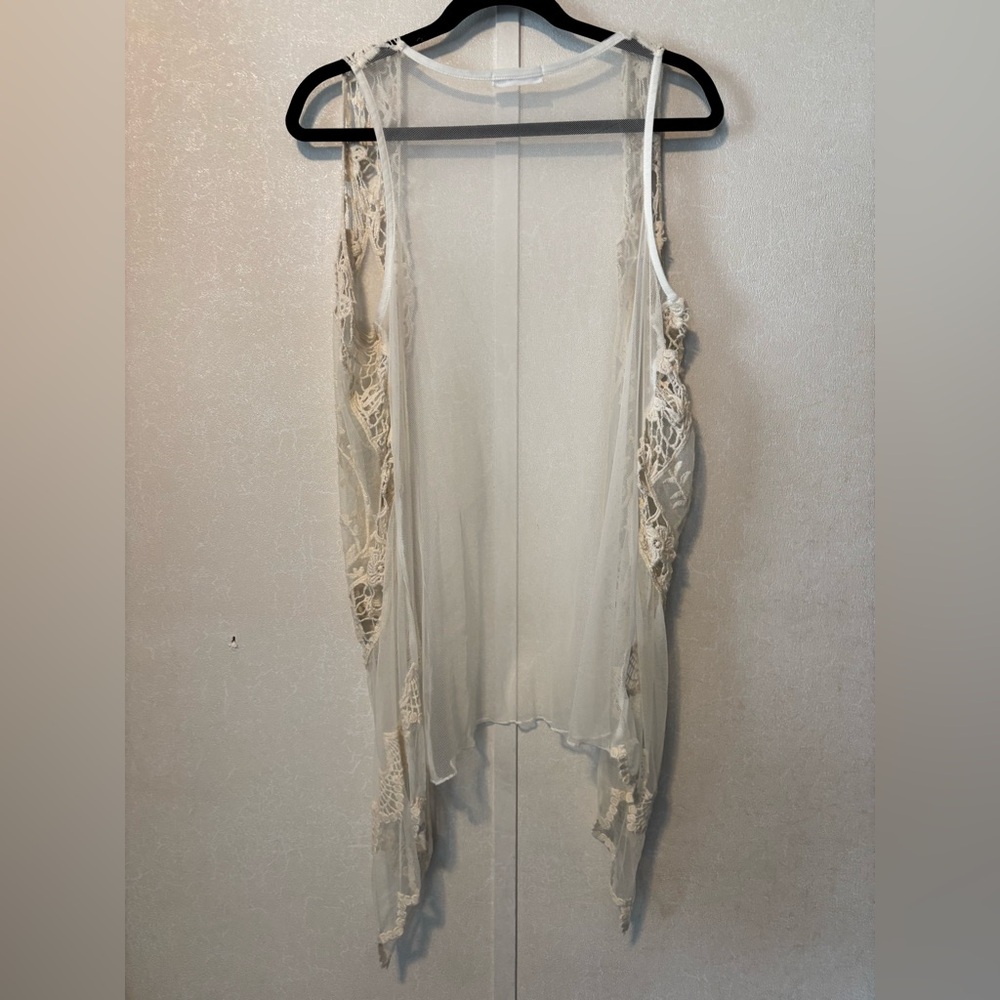 Knitworks | Cream Sheer Vest | Size - Picture 5 of 5